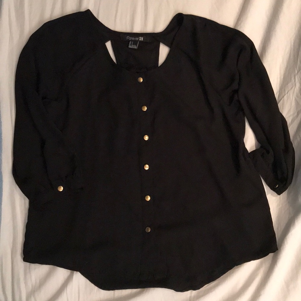 Sheer black top